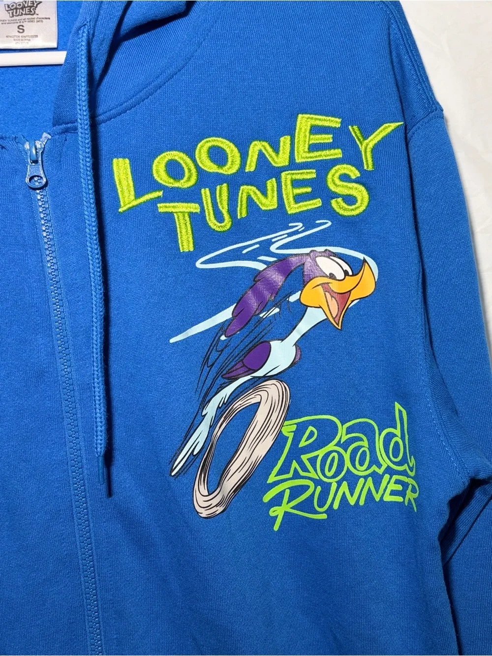 Warner Bros. Bright Blue Looney Tunes Zipper Hoodie